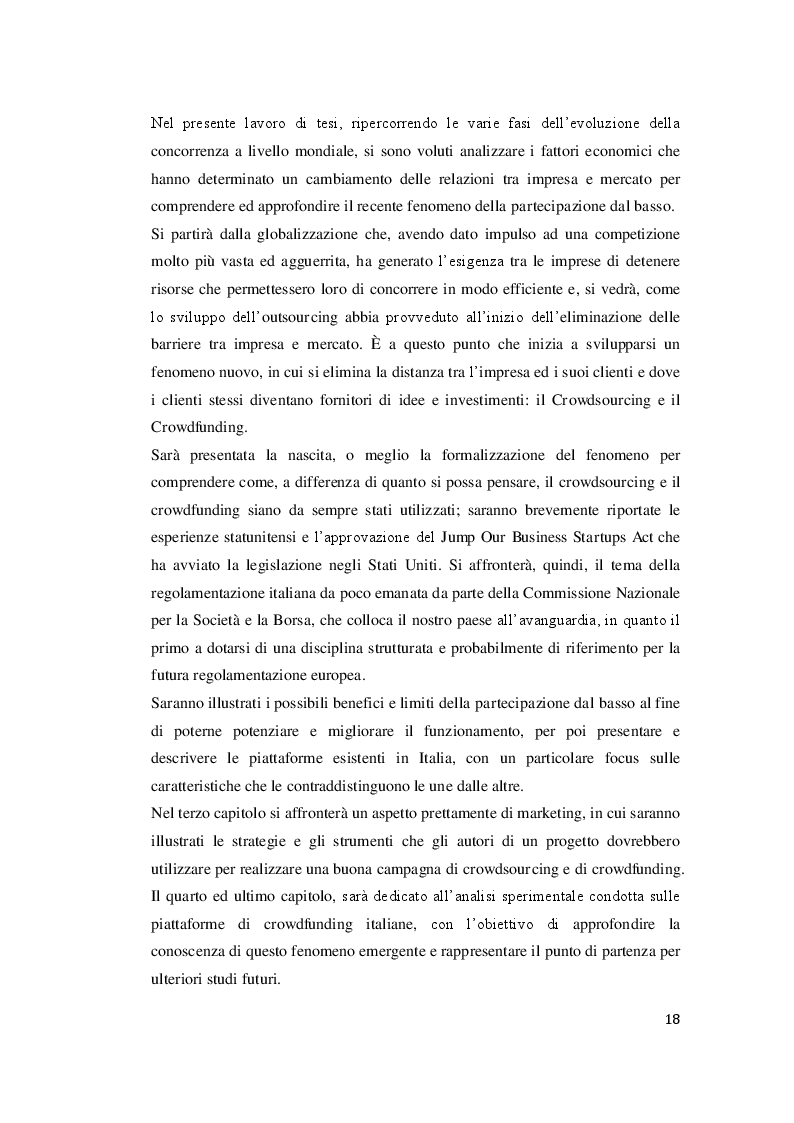 Estratto dalla tesi: Crowdsourcing e Crowdfunding, analisi del cambiamento delle relazioni tra impresa e mercato.