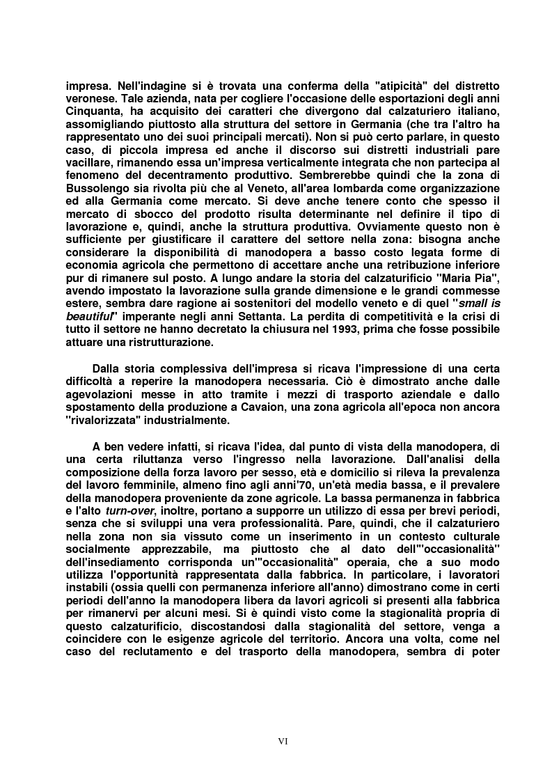Anteprima della tesi: Modello veneto e Terza Italia: un caso di insediamento calzaturiero nel territorio veronese (1954-1985), Pagina 6