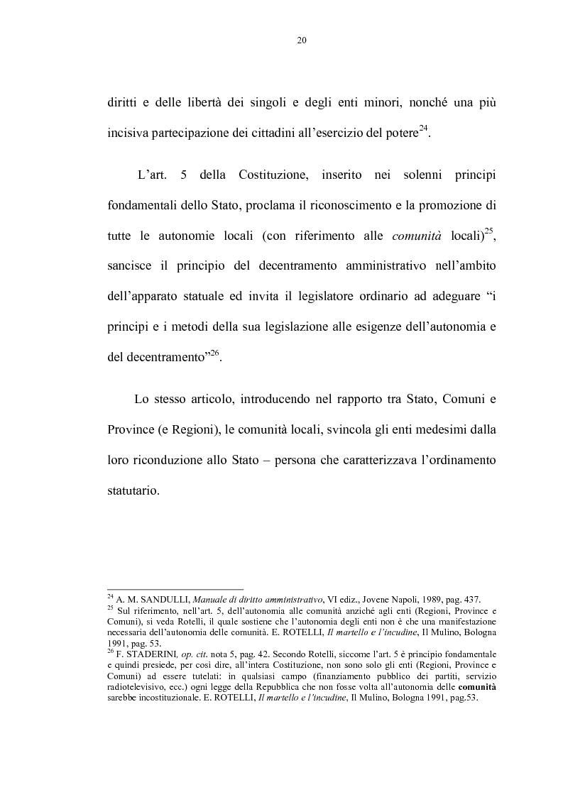 Anteprima della tesi: La riforma delle autonomie locali, Pagina 14