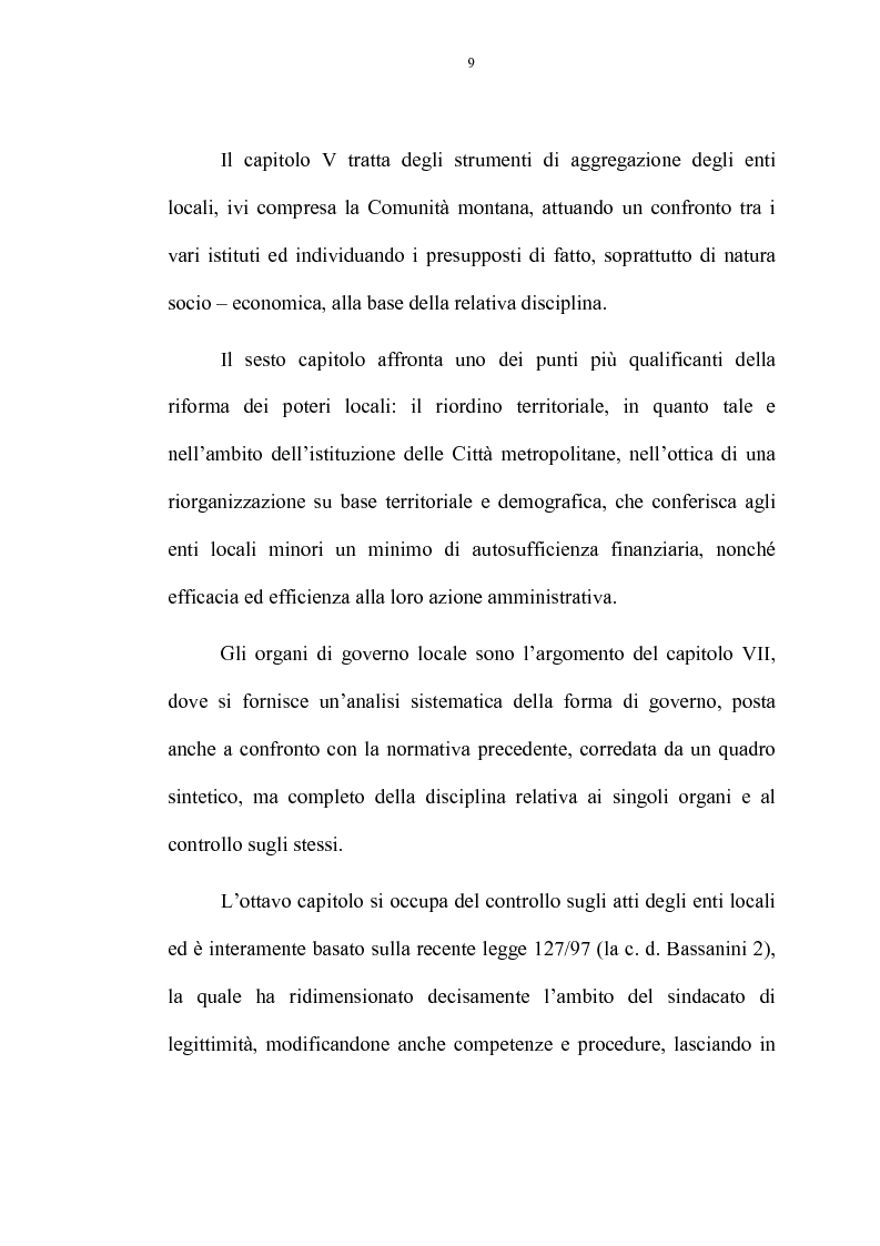 Anteprima della tesi: La riforma delle autonomie locali, Pagina 3