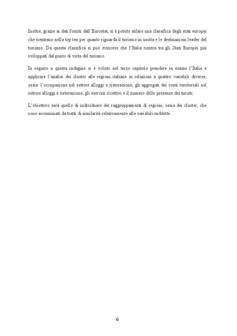 Anteprima della tesi: La cluster analysis: aspetti teorici ed applicazione nel settore turistico, Pagina 3