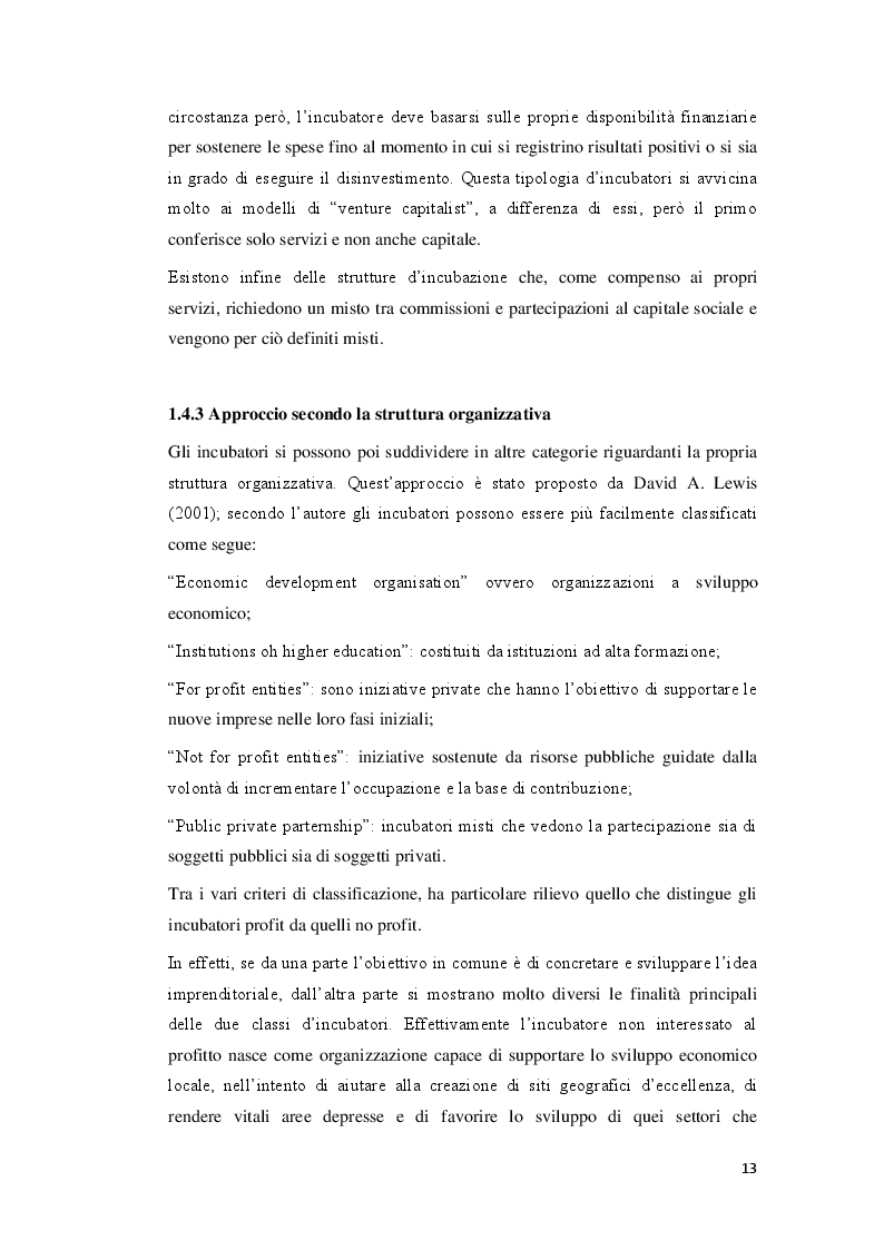 Estratto dalla tesi: Gli incubatori come stimolo al processo innovativo. Un confronto tra le principali economie moderne