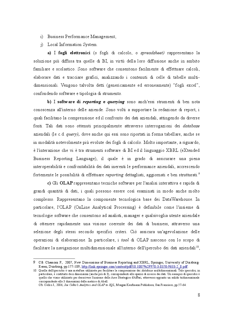 Estratto dalla tesi: Sistemi web-based di analisi strategica: Business Intelligence e Big Data