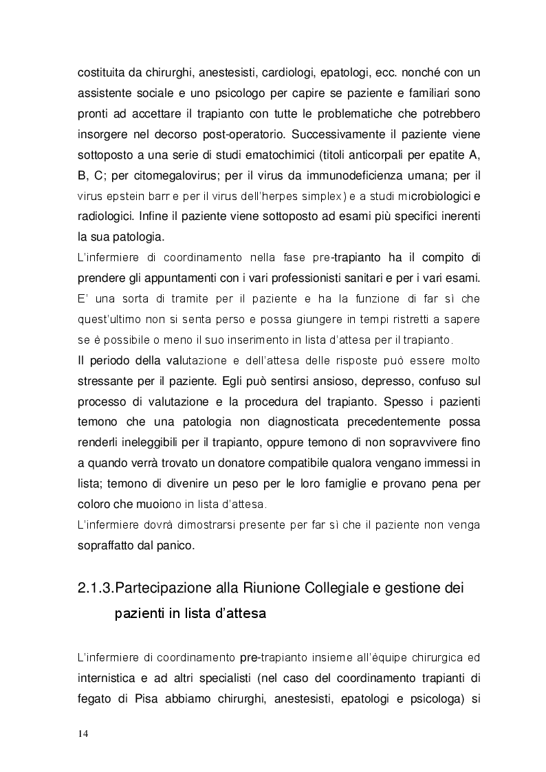 Estratto dalla tesi: Il ruolo dell'infermiere nell'ambito di un coordinamento trapianti