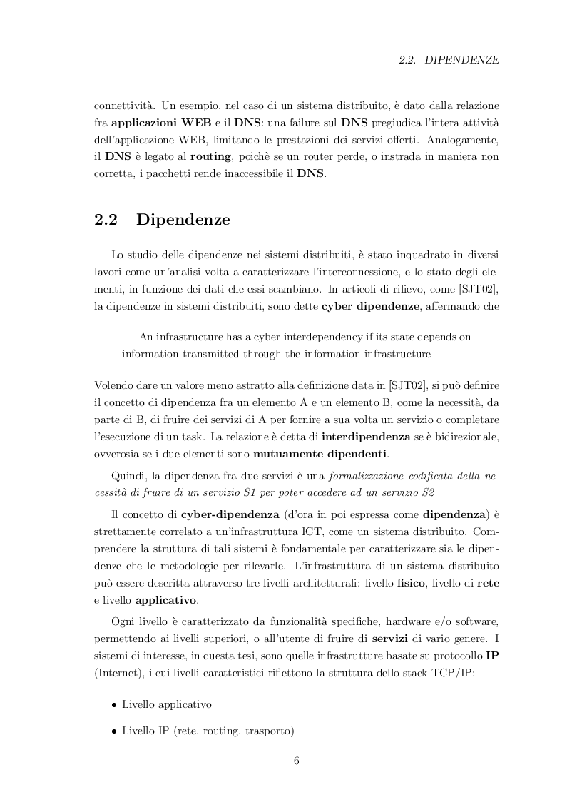 Estratto dalla tesi: Metodi e meccanismi per l'individuazione e l'analisi delle dipendenze nei sistemi distribuiti