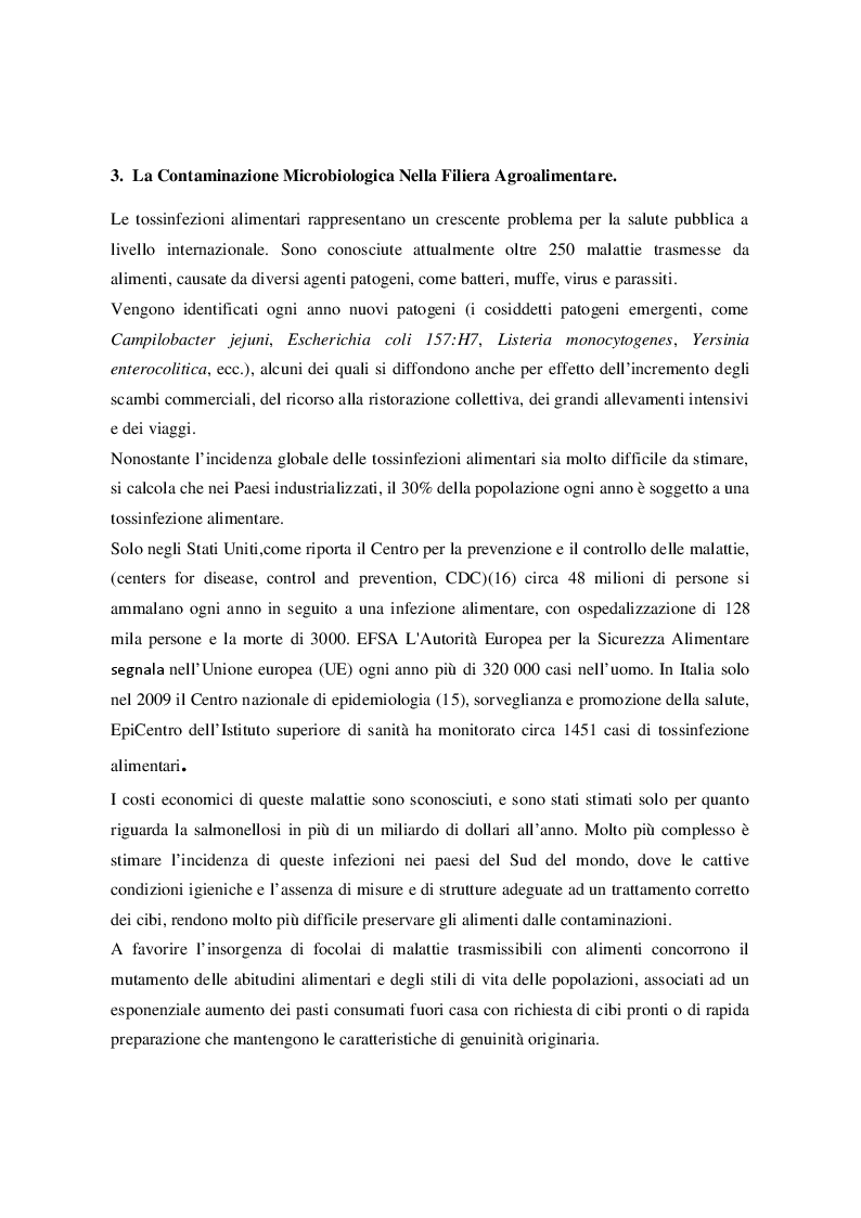 Estratto dalla tesi: Patogeni emergenti e ruolo nelle malattie alimentari. Definizione di un impianto sperimentale per la coltivazione di materiale vegetale in condizioni asettiche controllate.