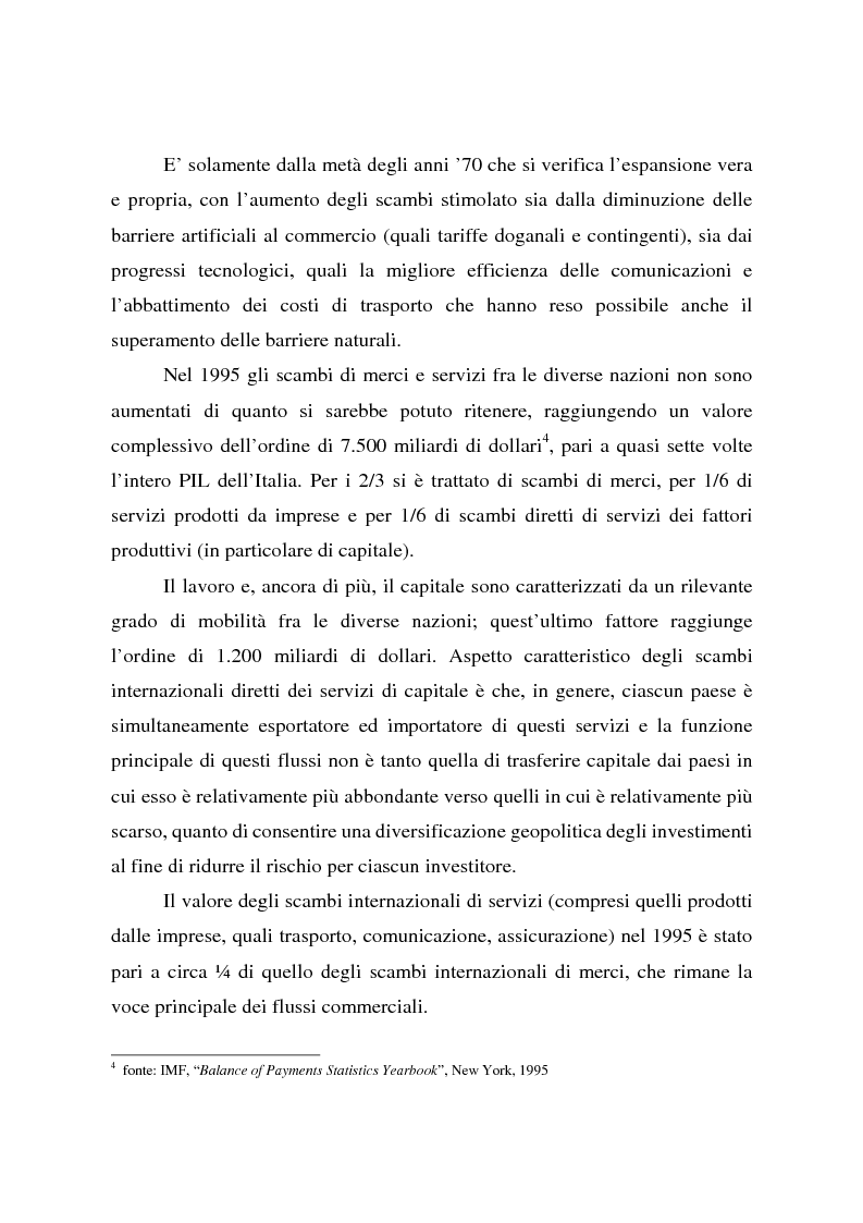 Anteprima della tesi: Effetti della globalizzazione dei mercati sul livello occupazionale dei paesi industrializzati: l'ipotesi interpretativa di Krugman, Pagina 10