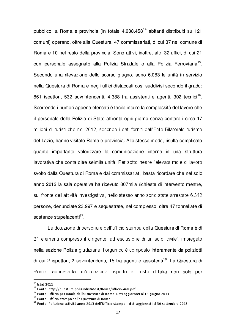 Estratto dalla tesi: Comunicazione pubblica e forze dell'ordine: la Questura di Roma dall'ufficio stampa ai social network