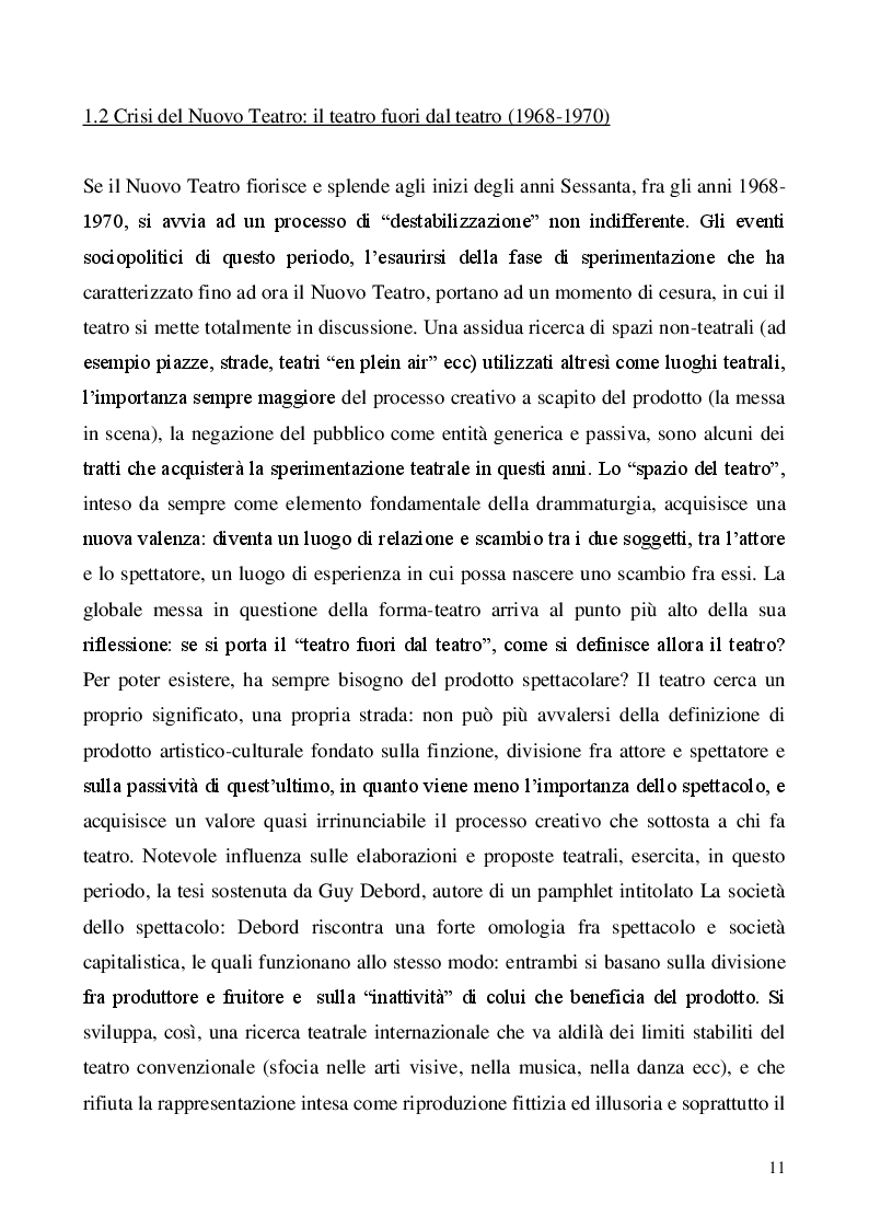 Estratto dalla tesi: Teatri fuori dal teatro. L'Odin Teatret e l'esperienza del ''baratto'' in un paese del Salento.