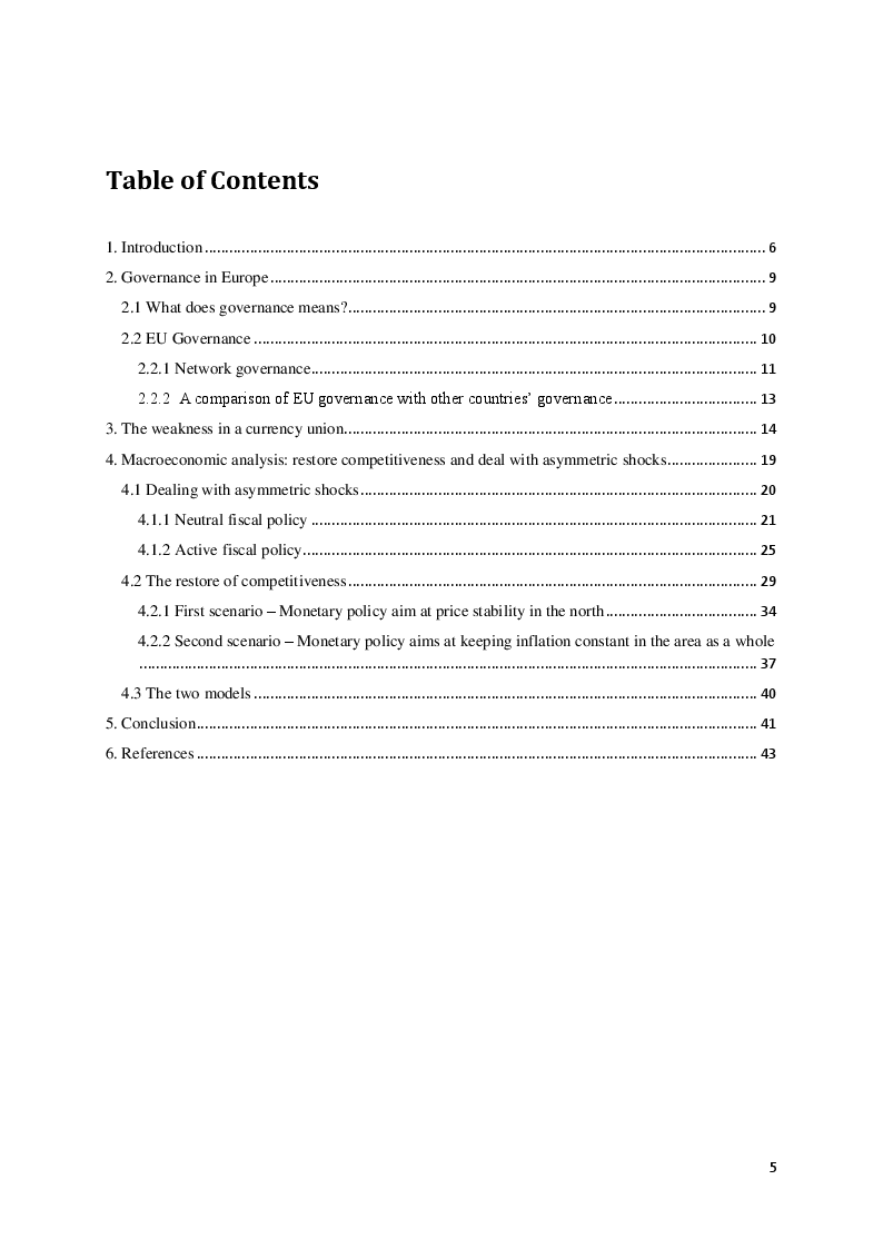 Indice della tesi: Eurocrisis, Pagina 1