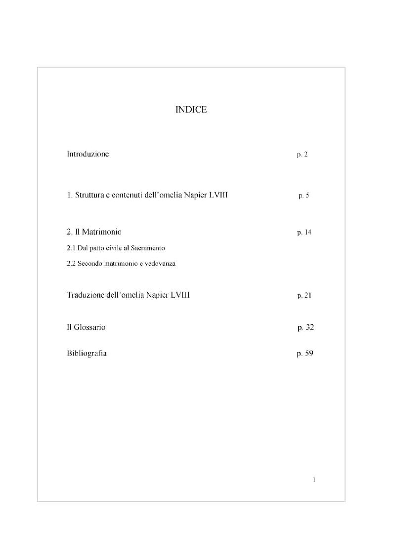 Indice della tesi: NAPIER LVIII: traduzione, glossario e analisi, Pagina 1
