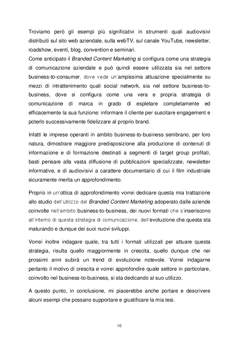 Estratto dalla tesi: L’evoluzione del Branded Content Marketing nel business-to-business: il ruolo del video industriale nel settore dell’Information Technology