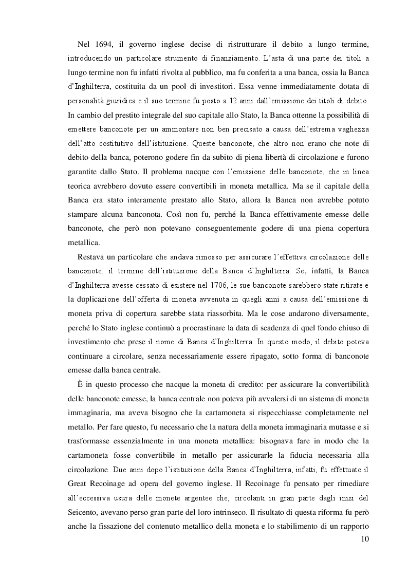 Estratto dalla tesi: Il gold standard: storia della convertibilità aurea della moneta 1821-1971