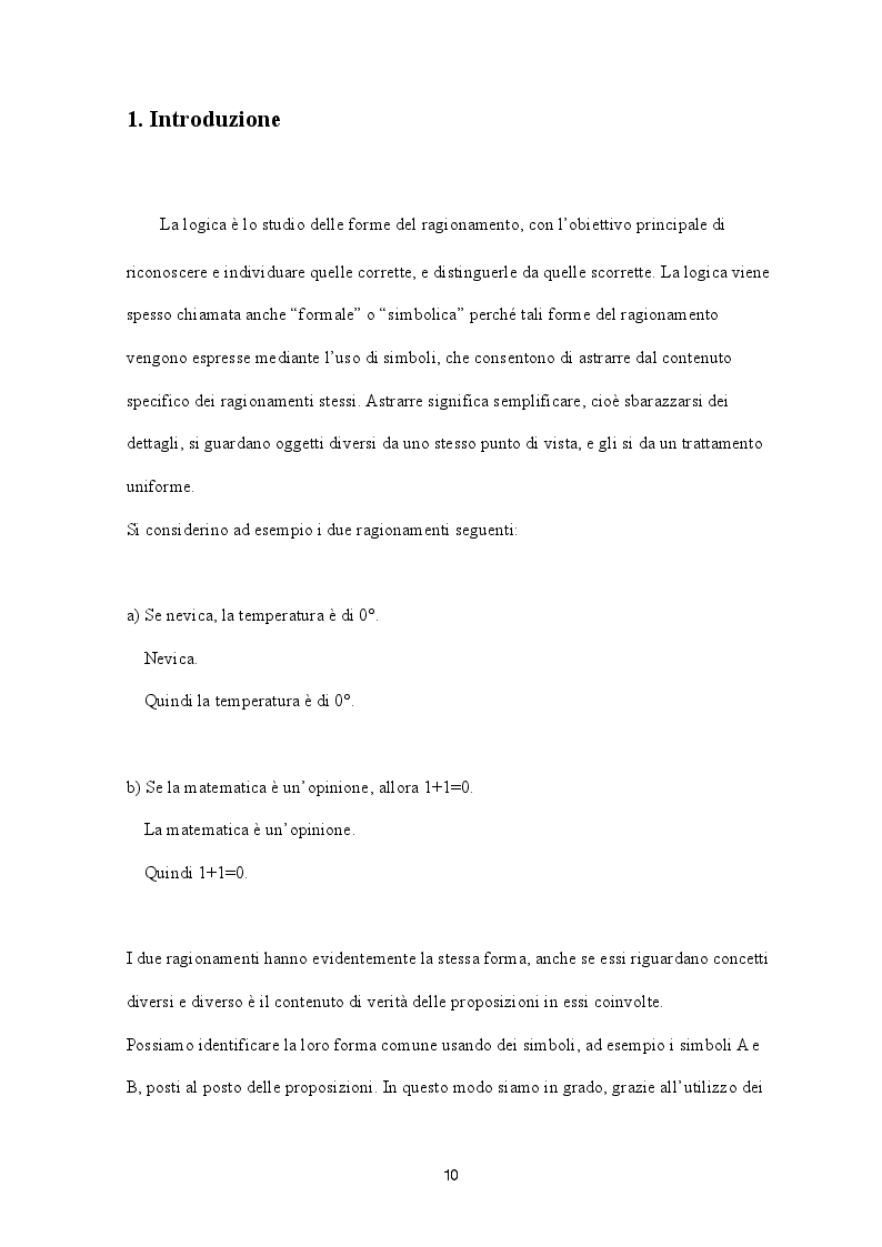 Anteprima della tesi: George Boole e l'Algebra Booleana - Logica e Comunicazione, Pagina 4