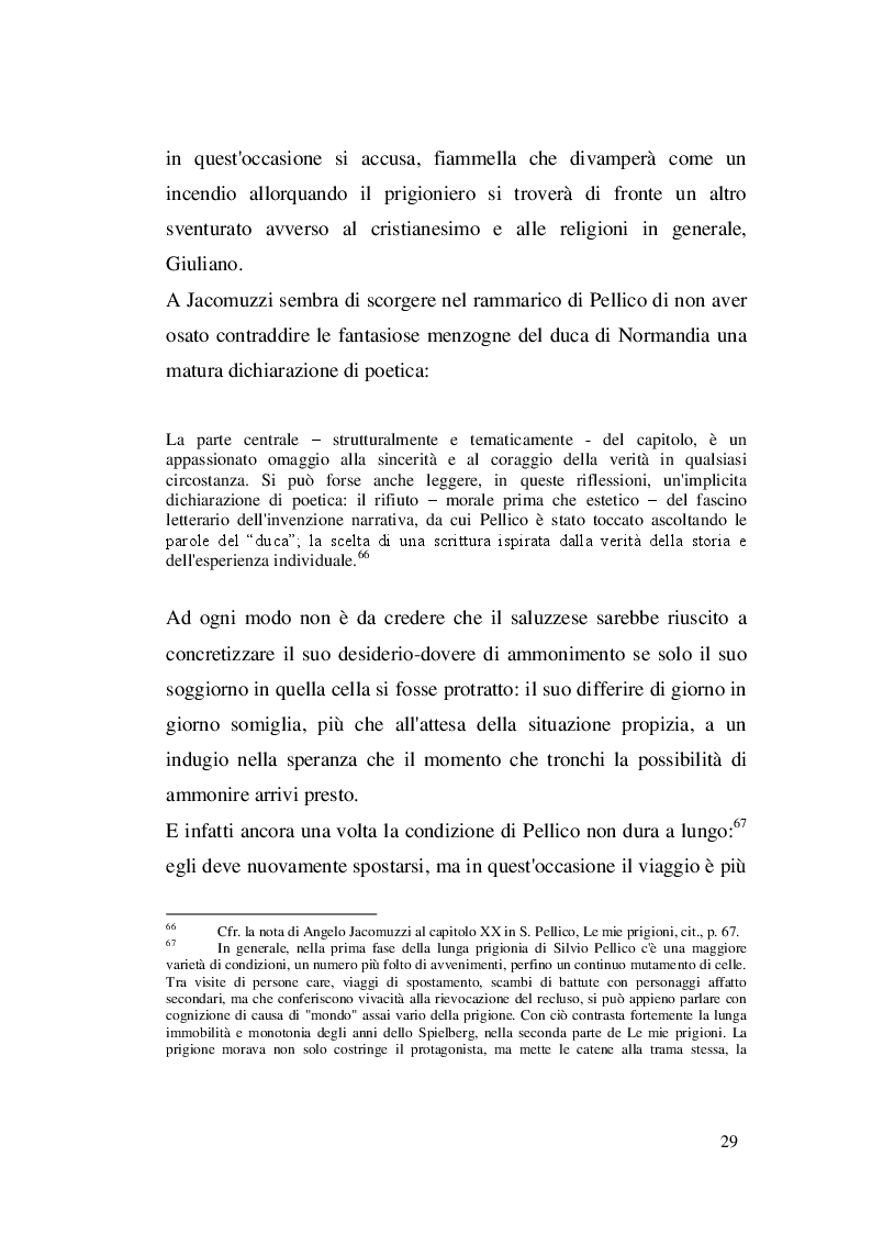Estratto dalla tesi: La prigione romantica tra memoria e immaginazione. Silvio Pellico e Carlo Bini