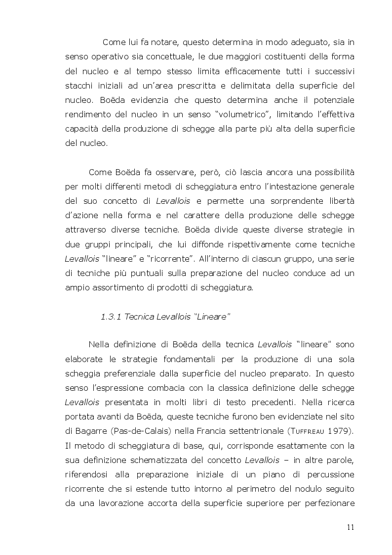 Estratto dalla tesi: L'industria di superficie del Paleolitico medio di Moroni Vigna Giulia (Colline delle Cerbaie, PISA)