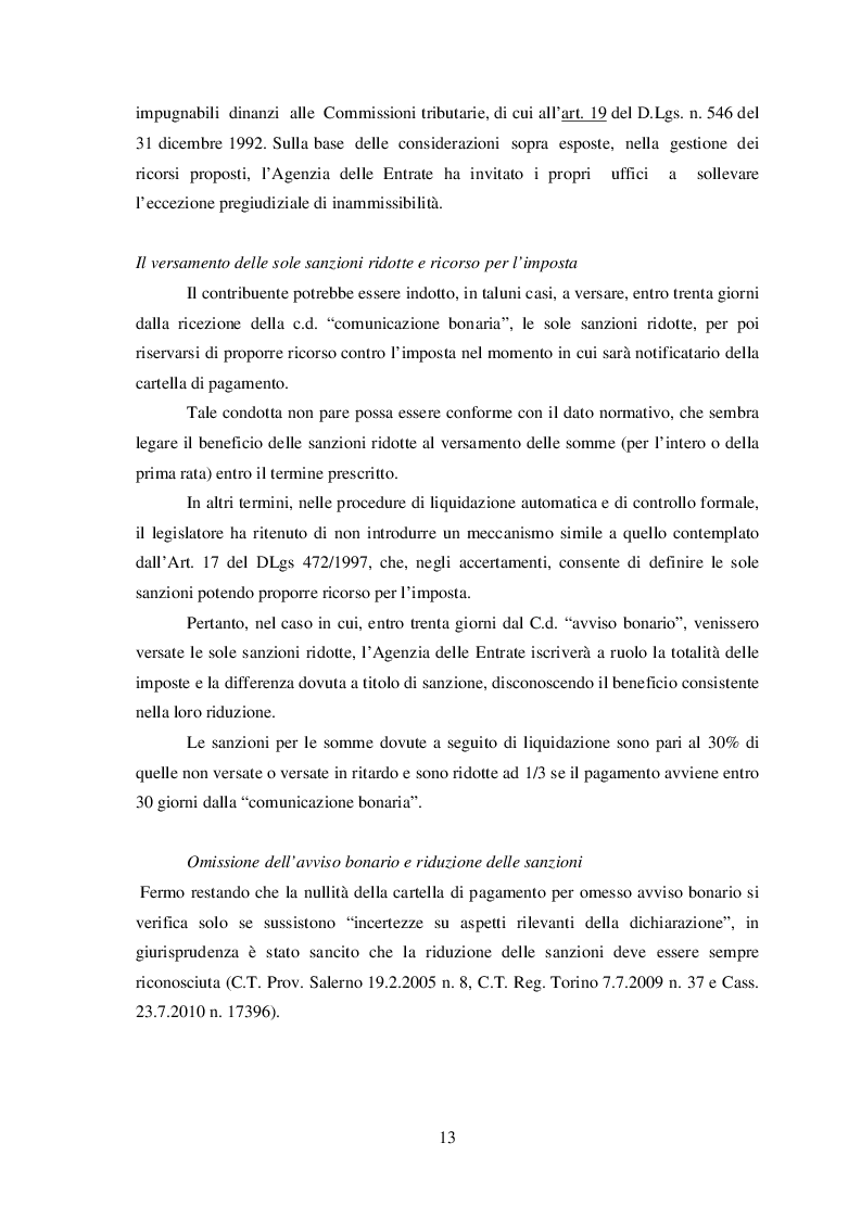 Estratto dalla tesi: Il controllo automatizzato della dichiarazione