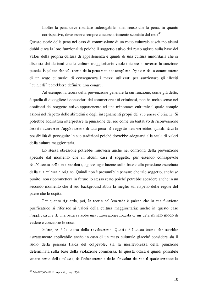 Estratto dalla tesi: I reati culturalmente orientati nel dibattito contemporano