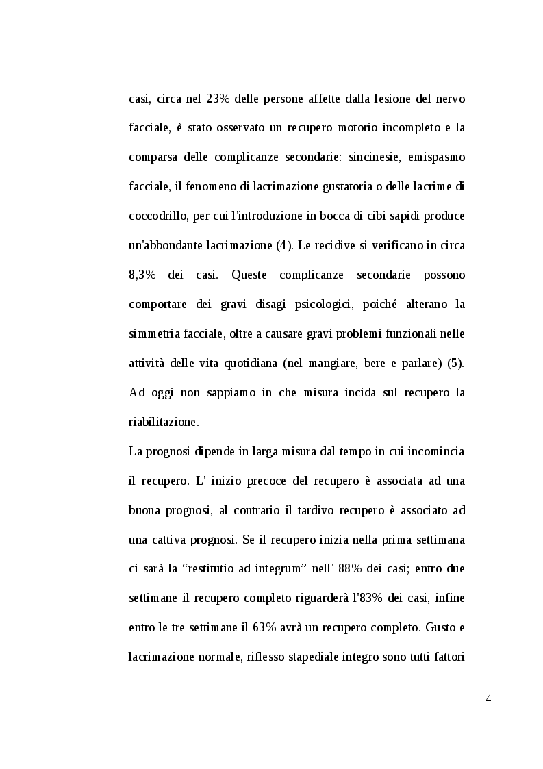 Anteprima della tesi: Il ruolo della riabilitazione nella paralisi di Bell: revisione sistematica, Pagina 5