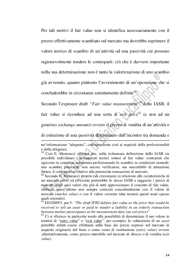 Estratto dalla tesi: Il Fair Value nelle valutazioni di bilancio