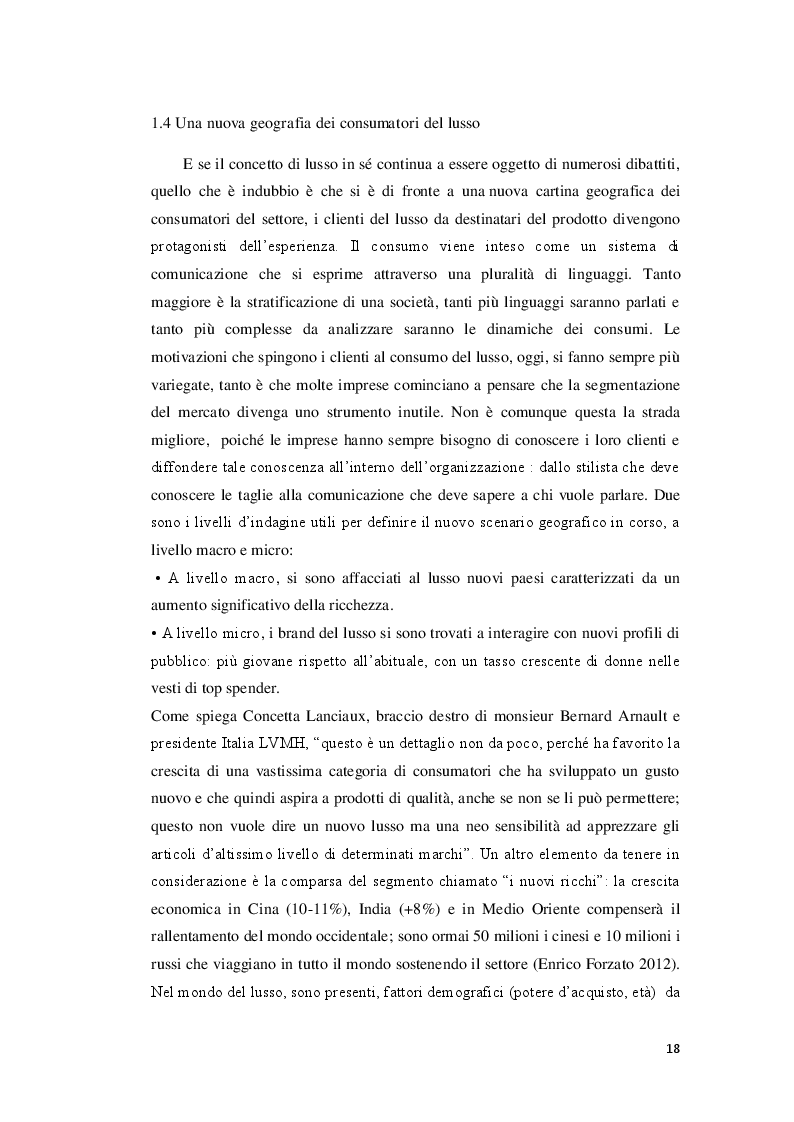 Estratto dalla tesi: Politiche di internazionalizzazione dei prodotti di lusso