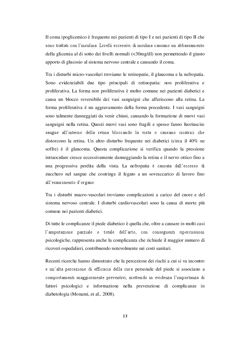 Estratto dalla tesi: La compliance alla terapia in pazienti con Diabete di Tipo II