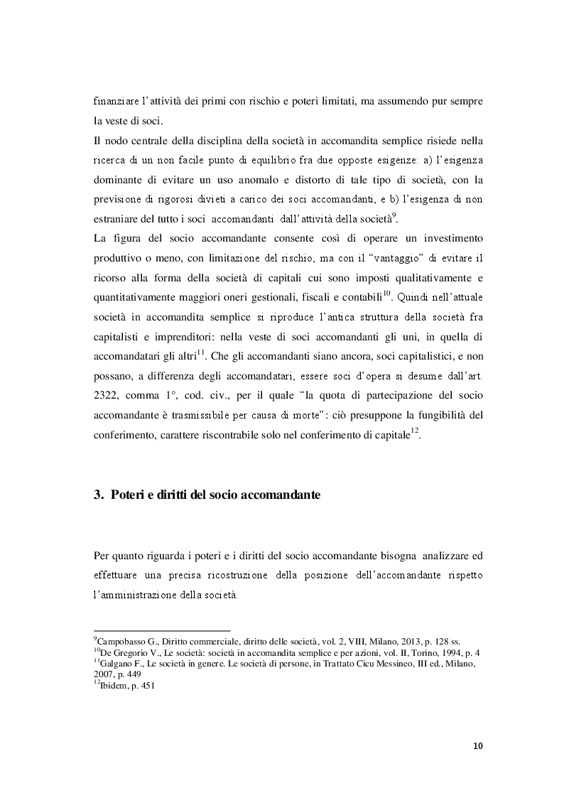 Estratto dalla tesi: L'accomandante di società in accomandita semplice