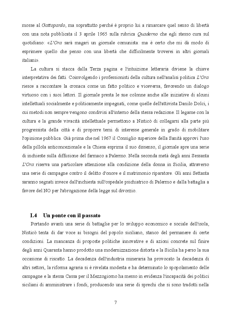 Estratto dalla tesi: ''L'Ora'' di Nisticò