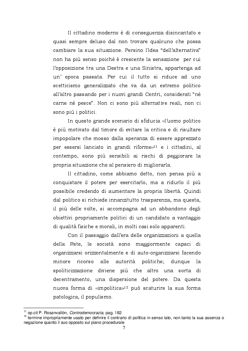 Estratto dalla tesi: La politica dei movimenti ed il potere orizzontale della cloud communication: il caso Grillo