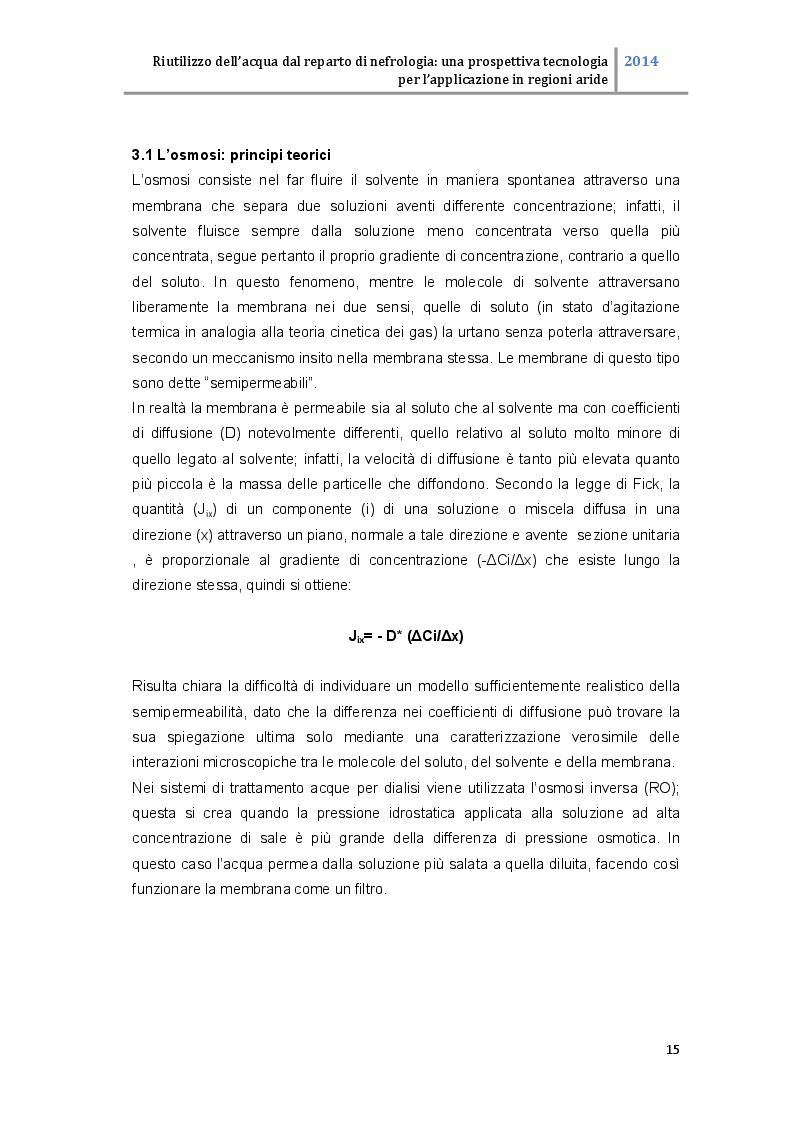 Estratto dalla tesi: Riutilizzo dell'acqua dal reparto di nefrologia: una prospettiva tecnologica per l'applicazione nelle regioni aride