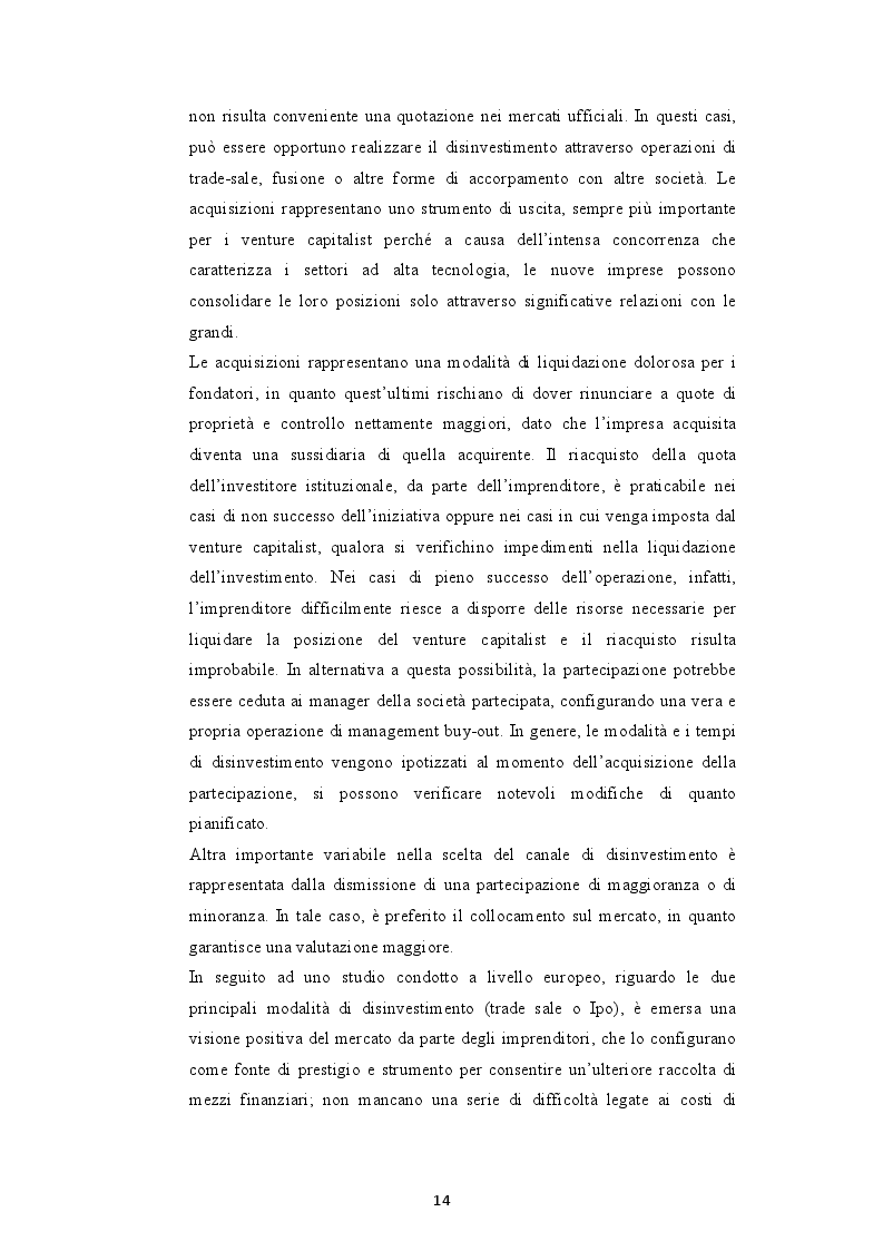 Estratto dalla tesi: Il venture capital e gli strumenti giuridici a disposizione del venture capitalist e dell'impresa