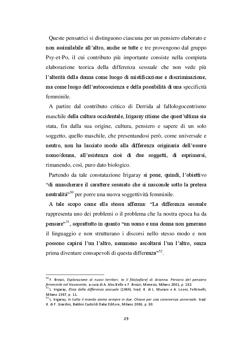 Estratto dalla tesi: Corporeità e maternità in Julia Kristeva