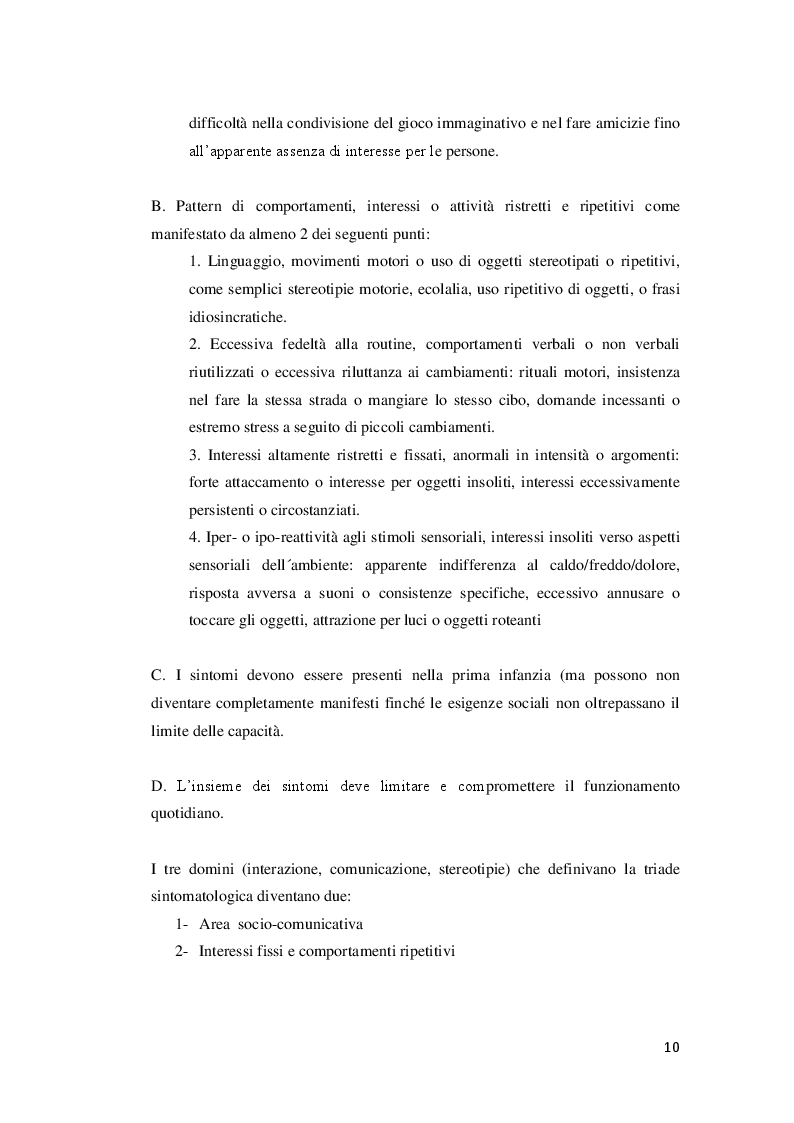 Estratto dalla tesi: Autismo e interventi educativi basati sull'evidenza