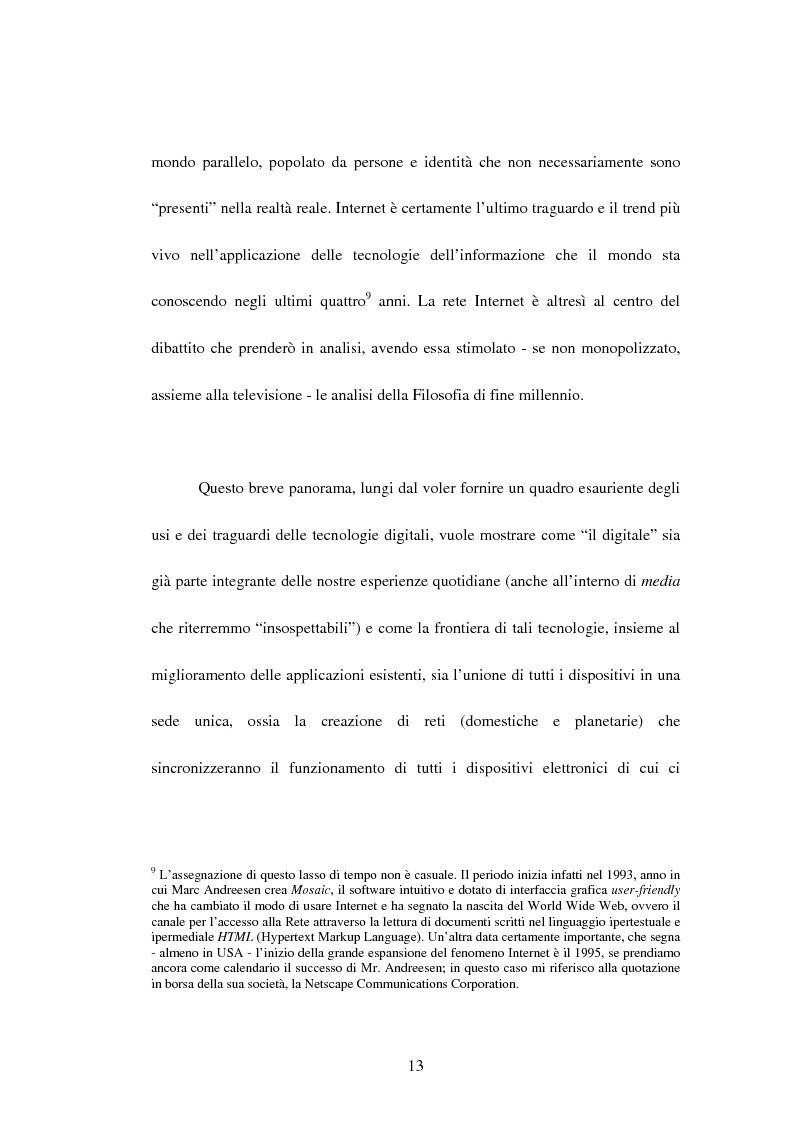 Anteprima della tesi: La recente evoluzione dei media digitali e le sue conseguenze sul pensiero filosofico, Pagina 11