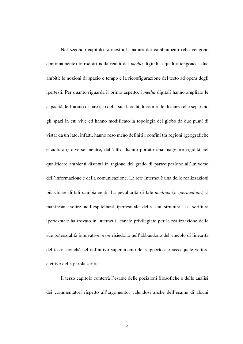 Anteprima della tesi: La recente evoluzione dei media digitali e le sue conseguenze sul pensiero filosofico, Pagina 2