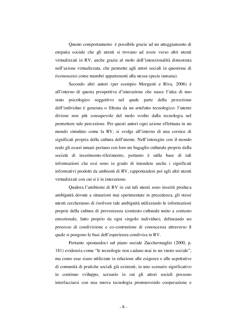 Estratto dalla tesi: L'Interrealtà: Verso la creazione di un nuovo spazio sociale