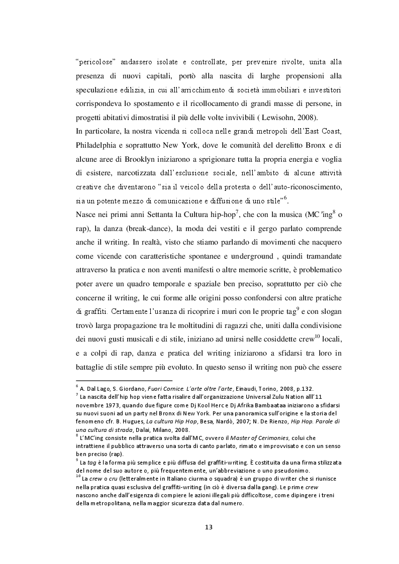 Estratto dalla tesi: Street art: tra arte pubblica e riqualificazione urbana