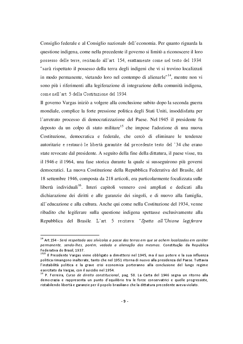 Estratto dalla tesi: Lo sviluppo della disciplina per la tutela degli indios in Brasile