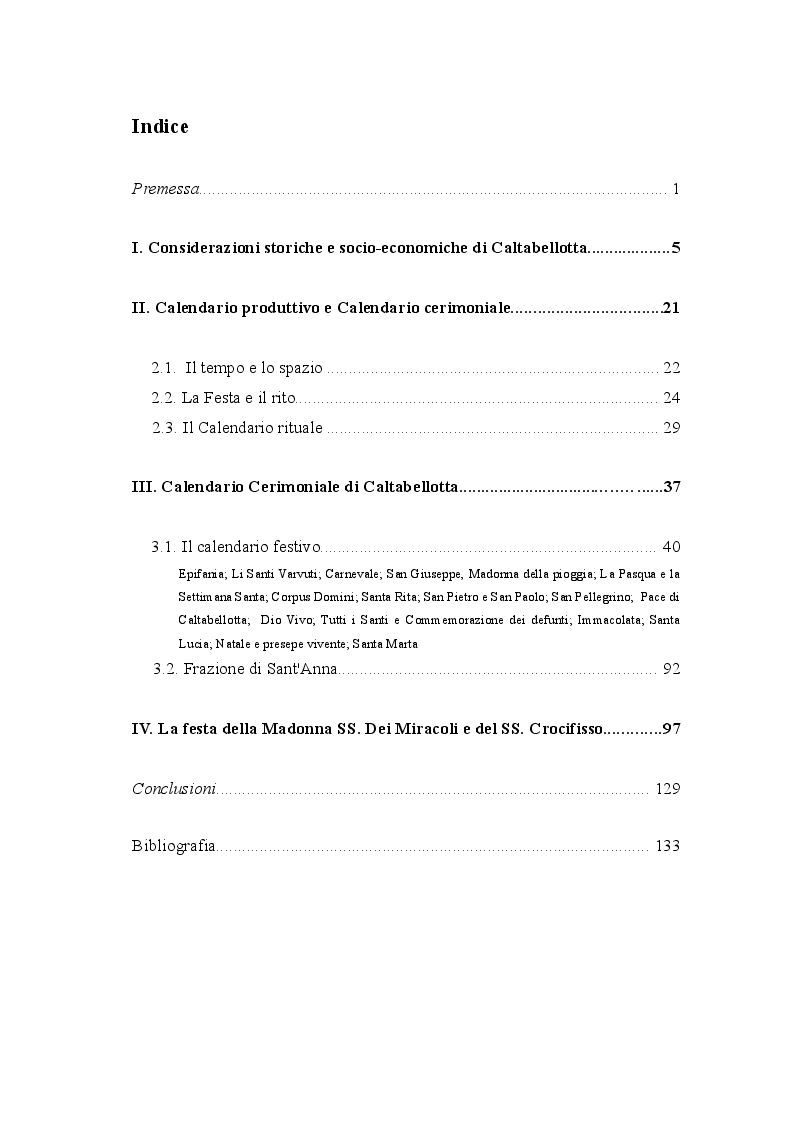 Indice della tesi: La Madonna SS. Dei Miracoli di Caltabellotta, Pagina 1