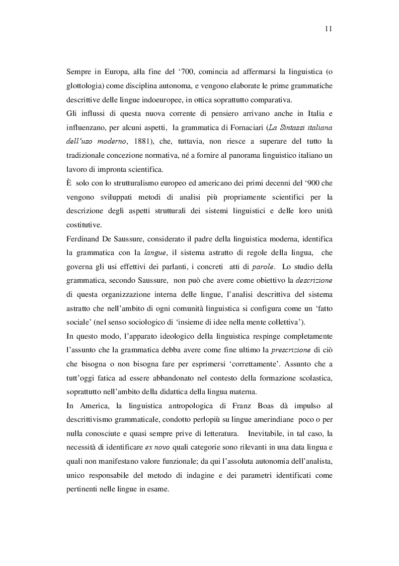 Estratto dalla tesi: Riflessione sulla lingua e 'grammatica' del testo nell'insegnamento dell'italiano L2 ad adulti