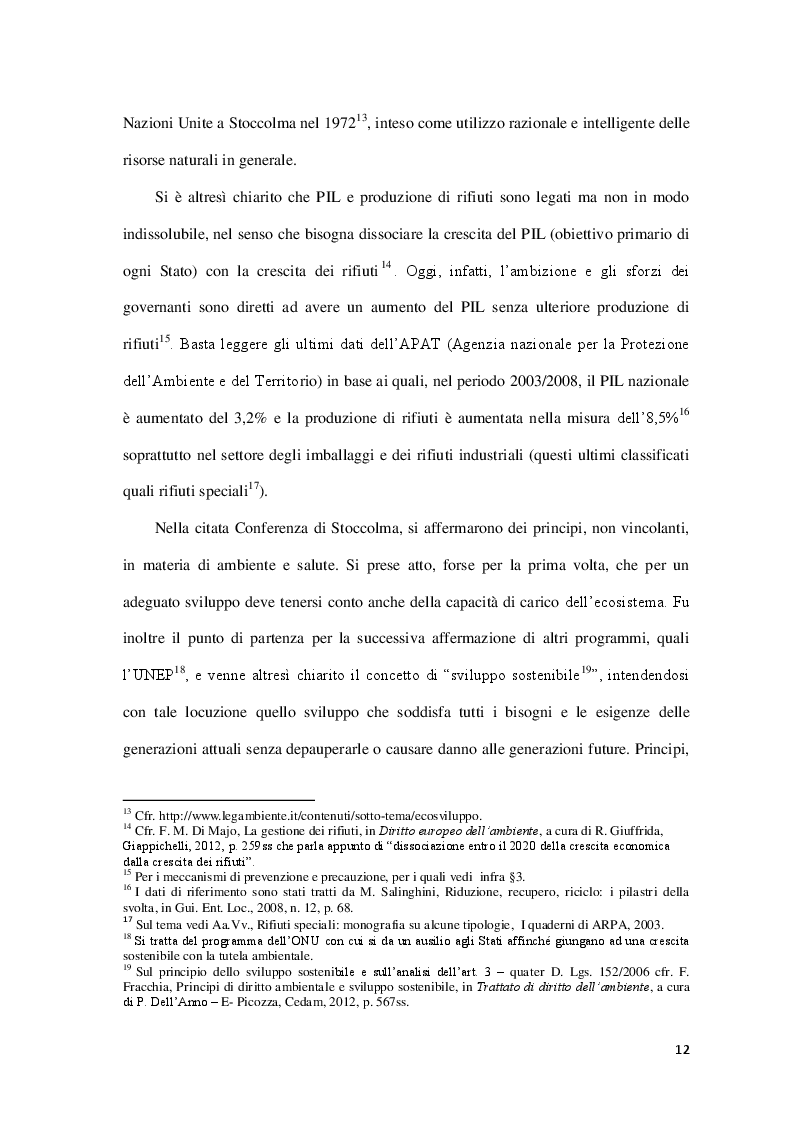 Estratto dalla tesi: La gestione dei rifiuti nella più recente evoluzione legislativa