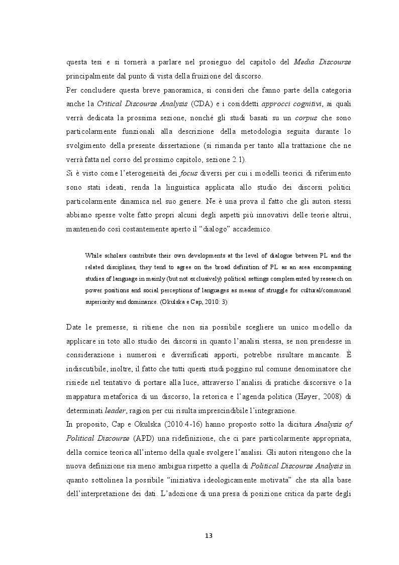 Estratto dalla tesi: Il discorso politico dei Primi Ministri israeliani. Un’analisi linguistica basata su un corpus.