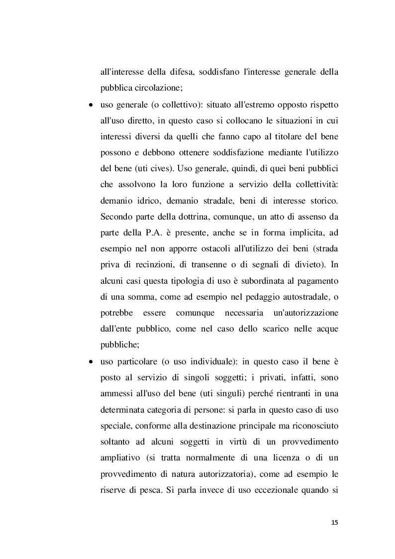Estratto dalla tesi: I beni pubblici e le modifiche apportate al demanio