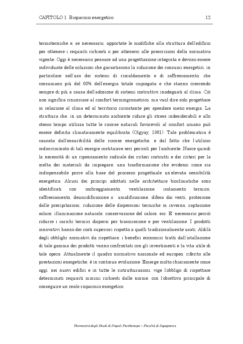 Estratto dalla tesi: Analisi delle prestazioni energetiche di un muro di Trombe