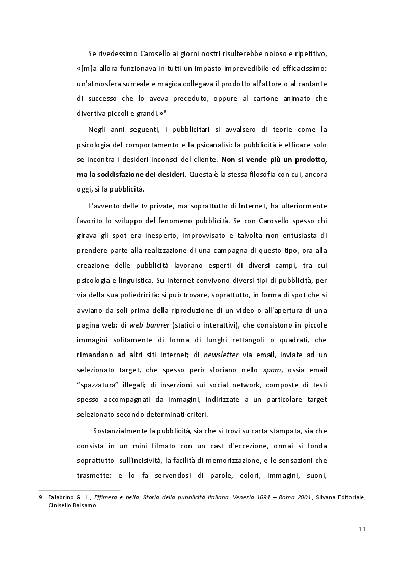 Estratto dalla tesi: L'uso persuasivo delle lingue in pubblicità