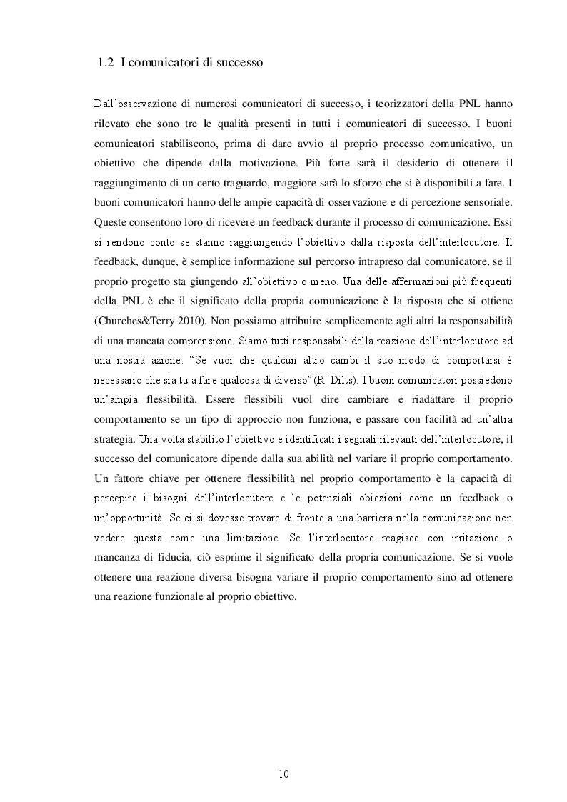 Estratto dalla tesi: Programmazione Neuro-Linguistica applicata alla didattica delle lingue straniere
