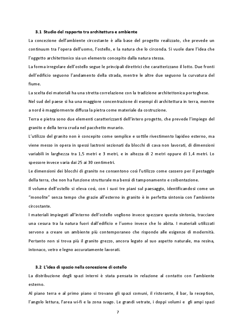 Estratto dalla tesi: Architettura in terra. Un ostello in Portogallo