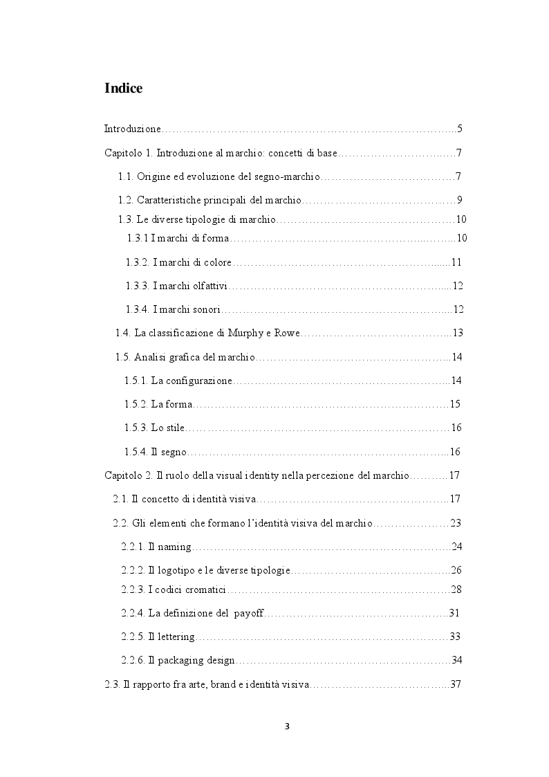 Indice della tesi: L'identità visiva del marchio. Il caso Starbucks, Pagina 1