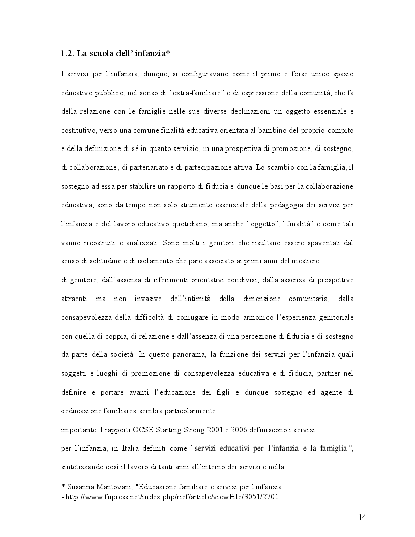 Estratto dalla tesi: Nuove frontiere dell'educazione del bambino al nido
