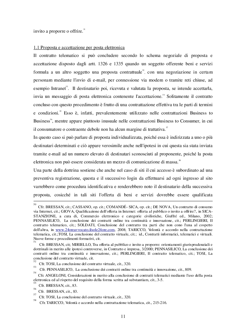 Estratto dalla tesi: Lo scenario giuridico caratterizzante il contratto telematico